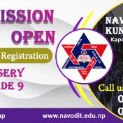 Admission Open From Nursery To Grade 9